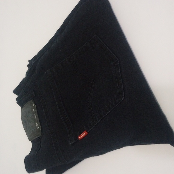 Boys Levis 502 Regular Taper Black Denim Pants - Picture 2 of 10